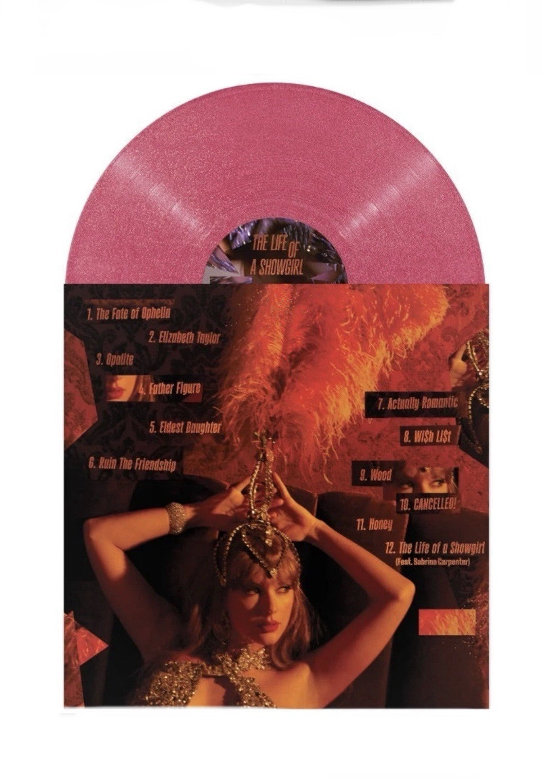 Taylor Swift - The Life of a Showgirl: Sequins Are Forever Magenta Glitter Vinyl