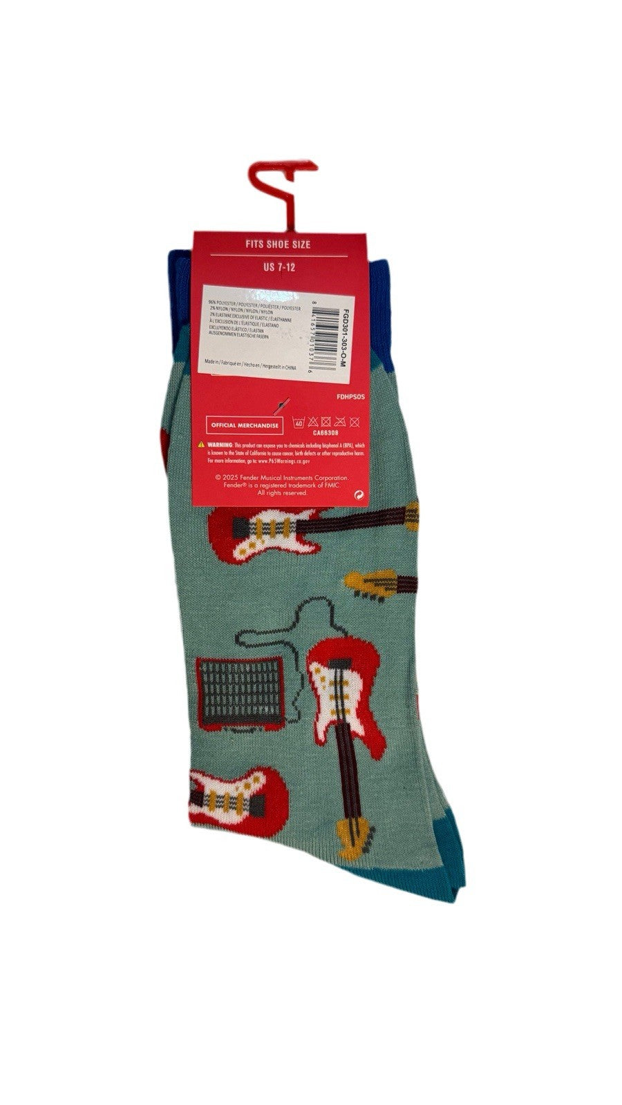 Fender crew socks , US Shoe Size 7-12