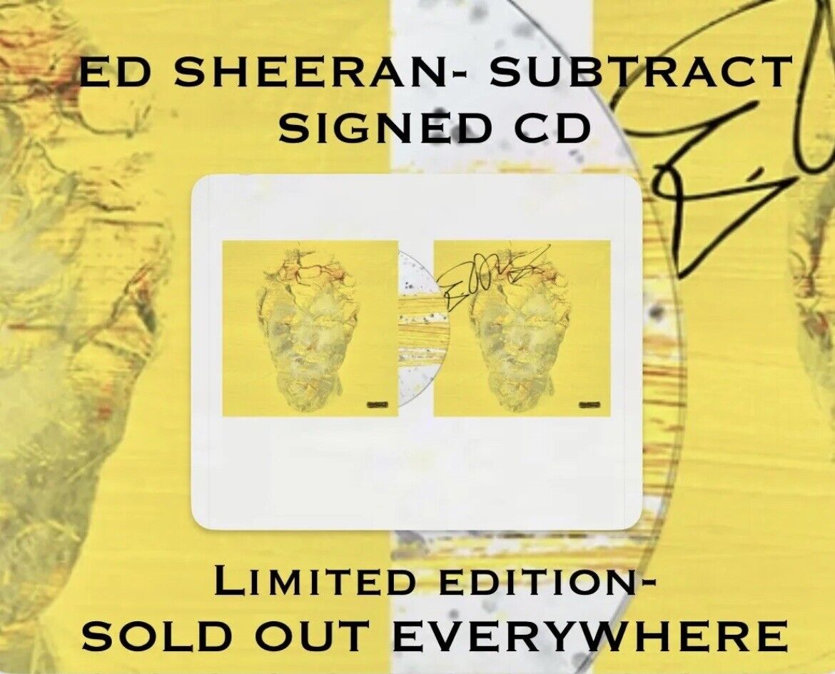 Ed Sheeran - Subtract - CD Artist Signed Art Card