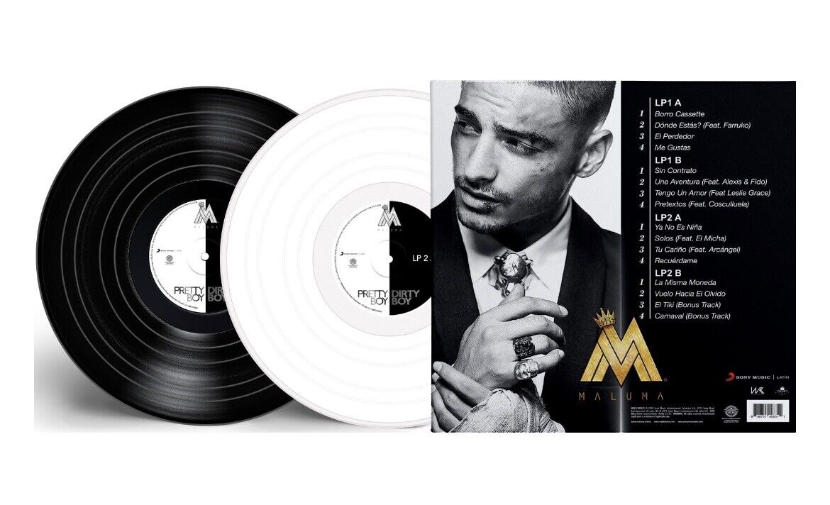 Maluma - Pretty Boy, Dirty Boy Limited Edition Black & White Vinyl 2 LP