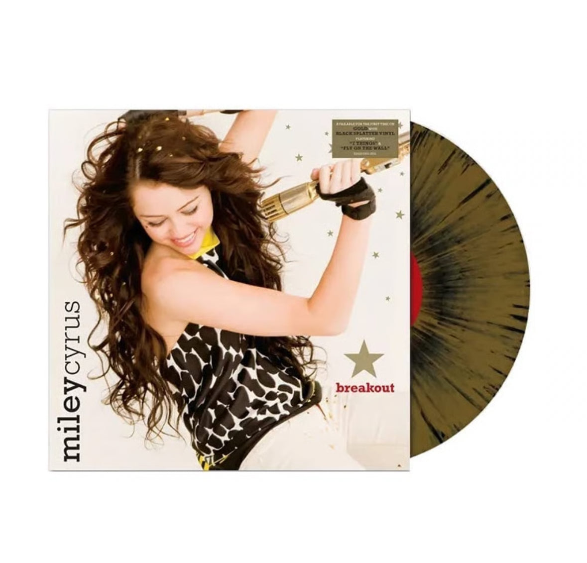 Miley Cyrus - Breakout Limited Gold w/ Black Splatter Vinyl