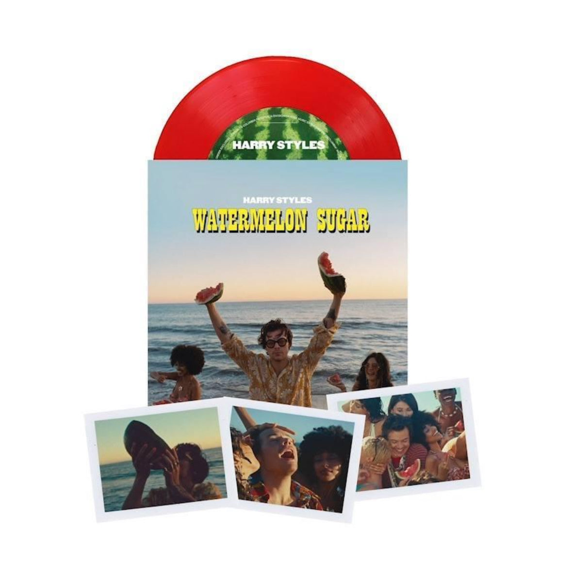 Harry Styles - Watermelon Sugar 7" Red Colored Vinyl Single, 3 Pictures Limited Edition