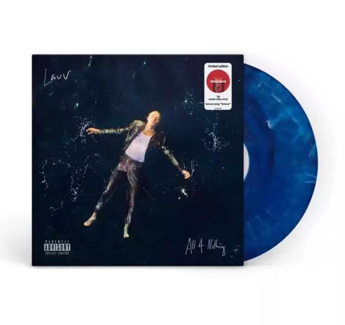 Lauv - All 4 Nothing, Limited Edition Ocean Blue Vinyl Record LP