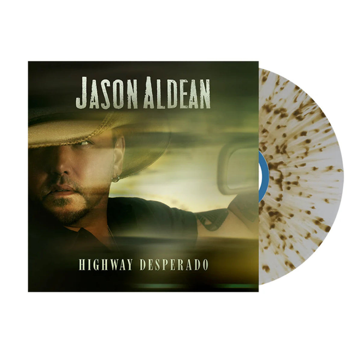 Jason Aldean - Highway Desperado, Milky Clear with Gold Splatter Vinyl LP