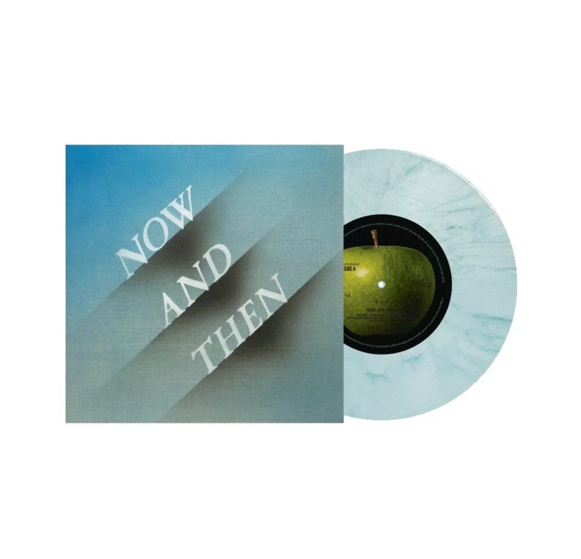 The Beatles -Now And Then, Limited Blue/White Marble 7" Single Vinyl LP