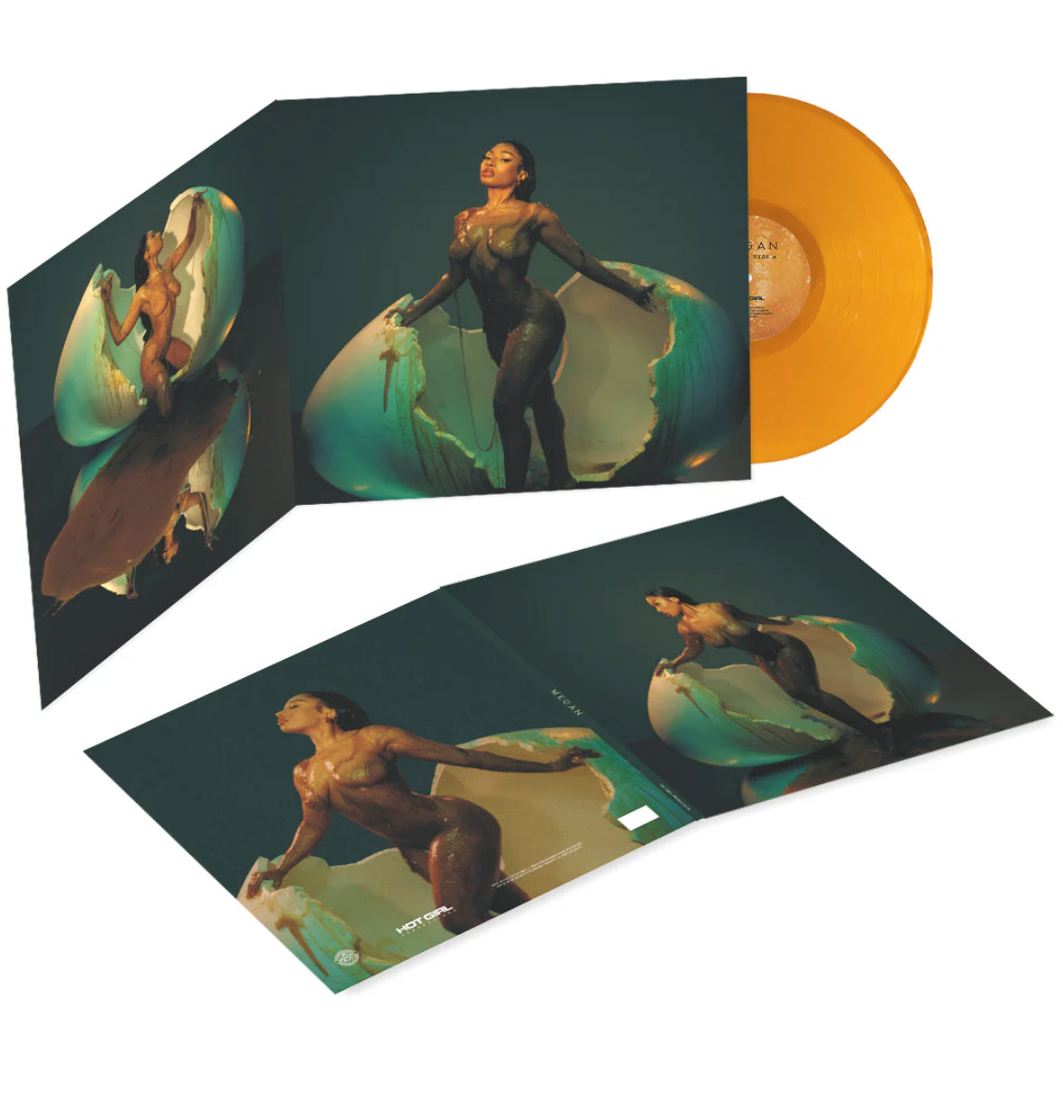 Megan Thee Stallion - MEGAN VINYL, ‘Green Edition’ Opaque Tan Vinyl 2LP