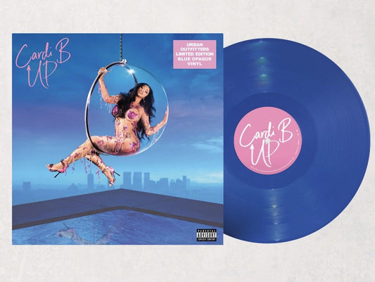 Cardi B Up Exclusive Limited Edition Blue Colored Single Vinyl LP