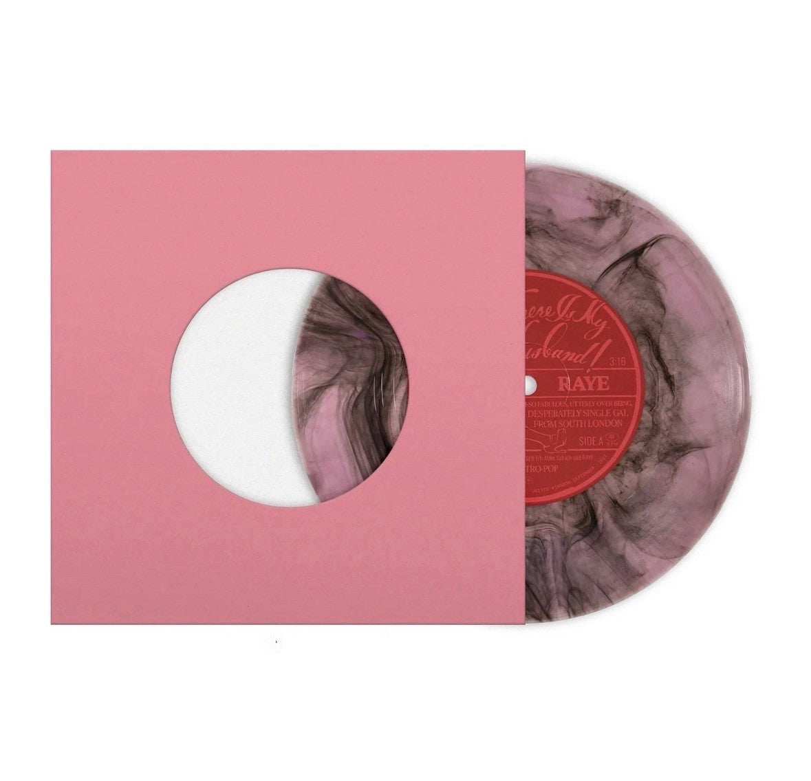 RAYE - Limited Smokey Pink Color, 7" Vinyl Single WHERE IS MY HUSBAND!