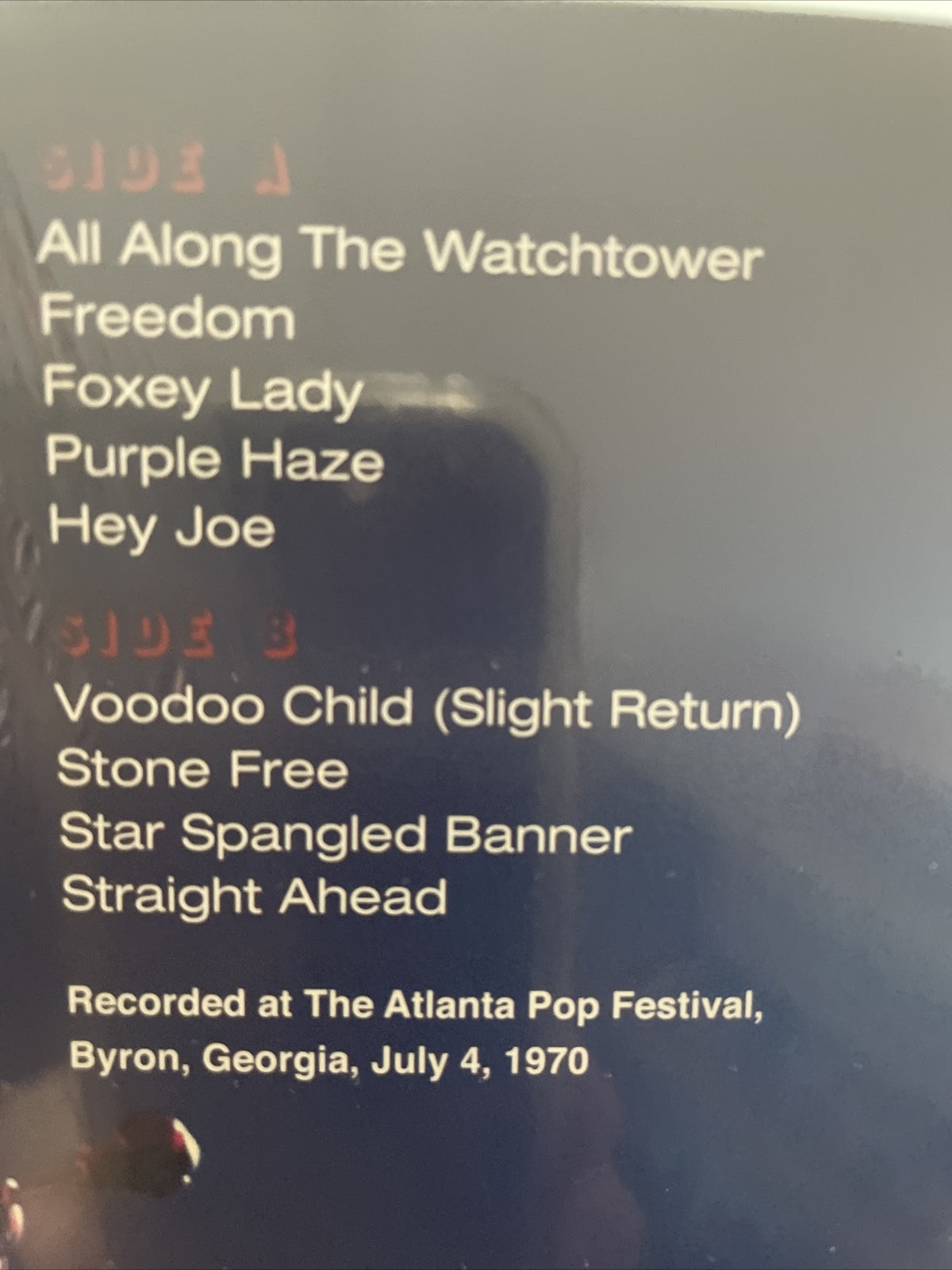 JIMI HENDRIX FREEDOM ATLANTA POP FESTIVAL VINYL! WHITE W/ RED, WHITE, BLUE LP 