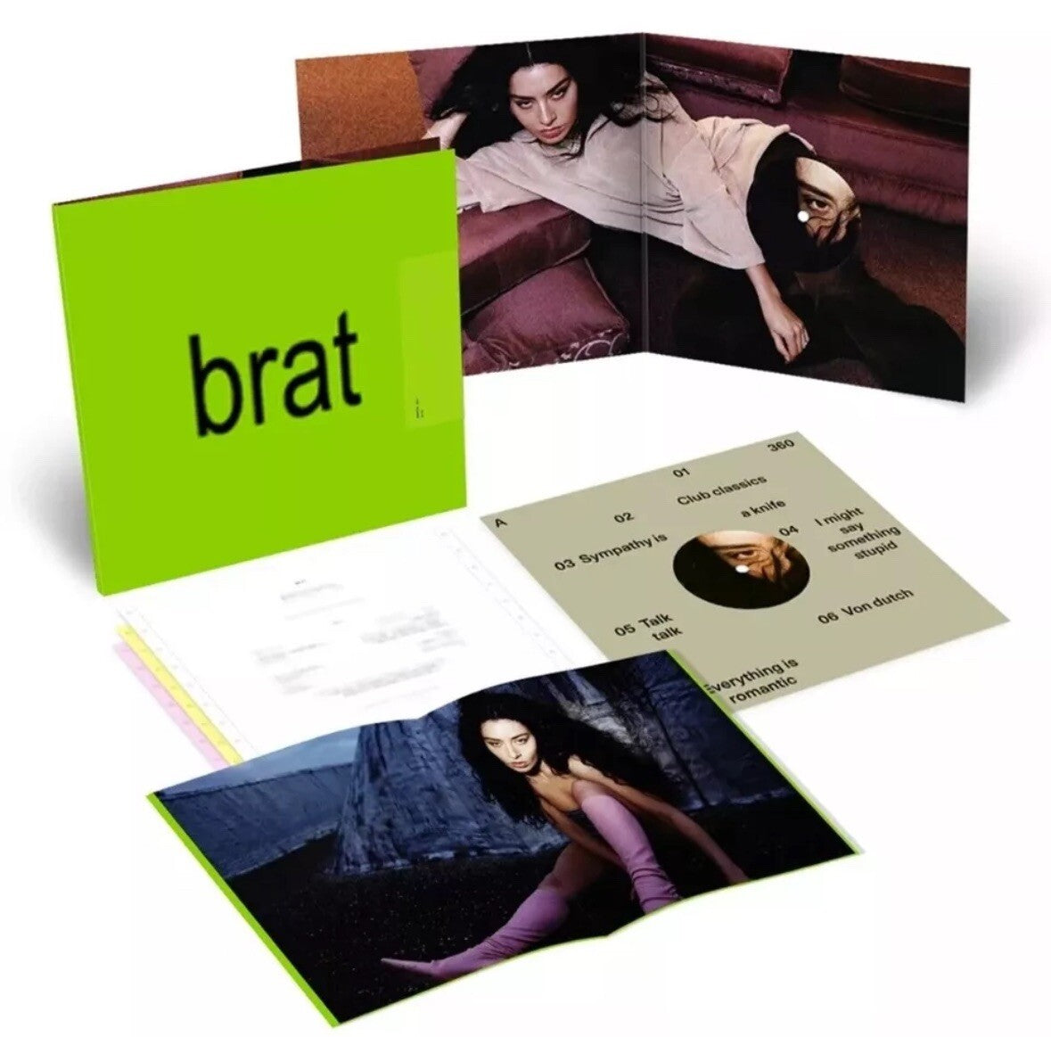 Charli XCX - BRAT (LP) Limited Edition Pink Black Splatter Vinyl, New/Sealed