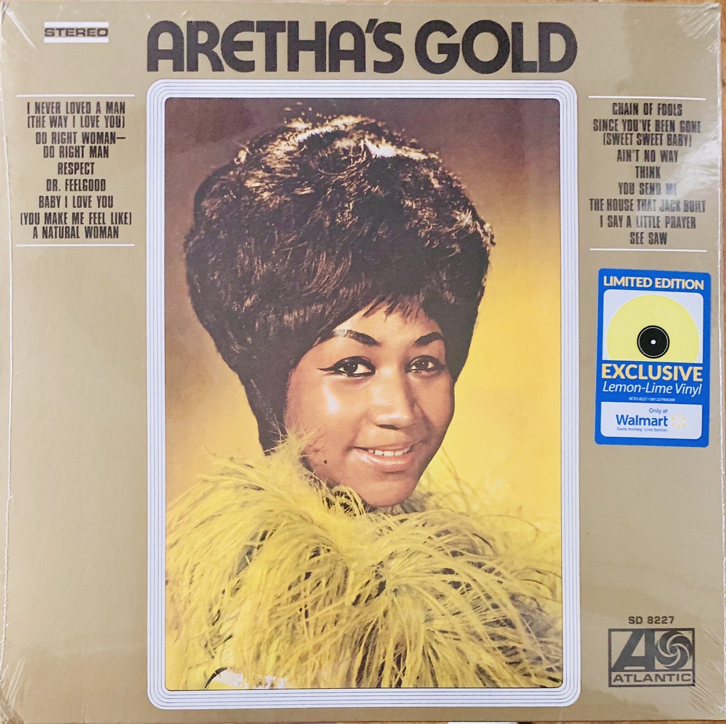 Aretha Franklin Aretha Gold Exclusive Limited Edition Lemon Lime Yellow Vinyl LP