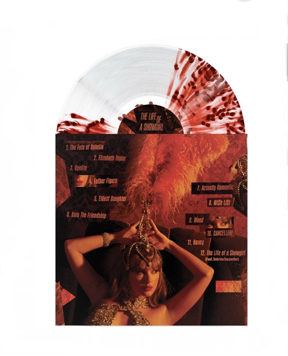Taylor Swift - The Life of a Showgirl Honestly Wild Transparent Vinyl