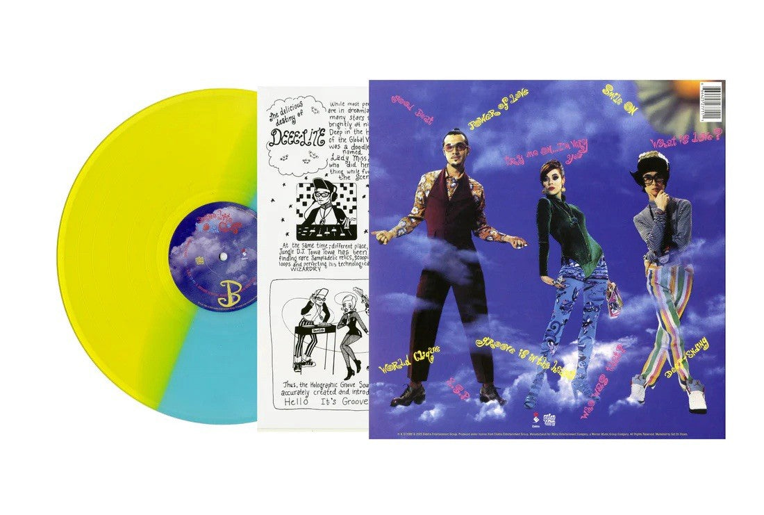 Deee-Lite World Clique Translucent Yellow & Ice Blue w/ Pixie Dust Vinyl LP /500