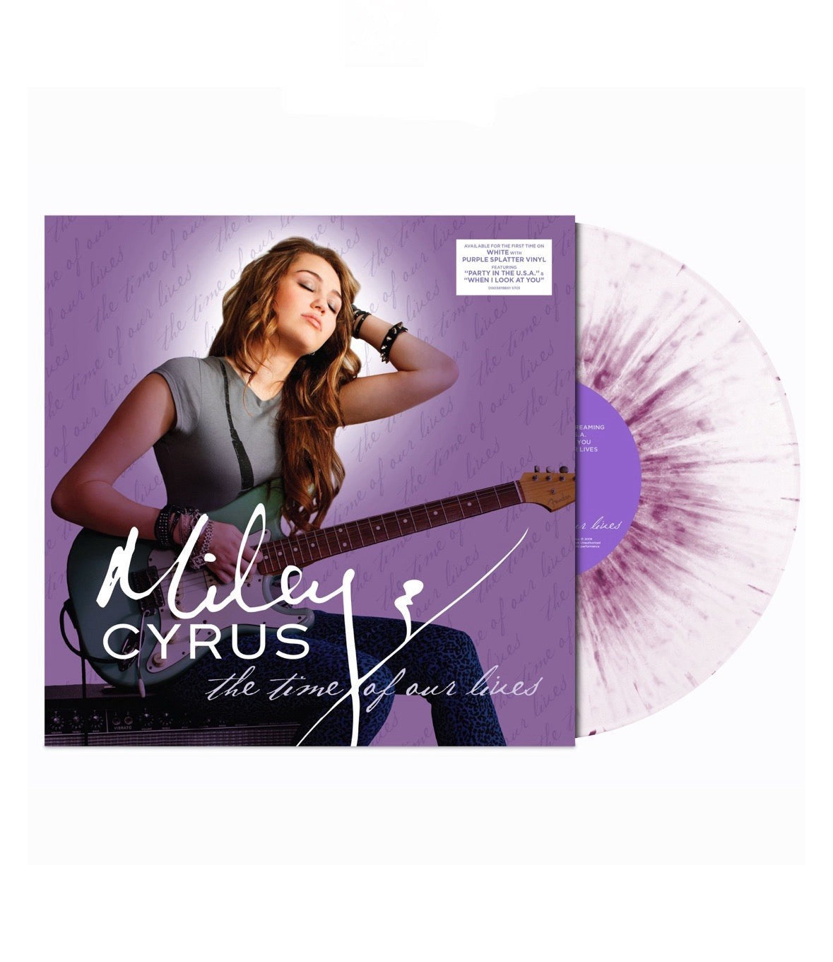 MILEY CYRUS - TIME OF OUR LIVES [WHITE/PURPLE SPLATTER] 12” VINYL LP