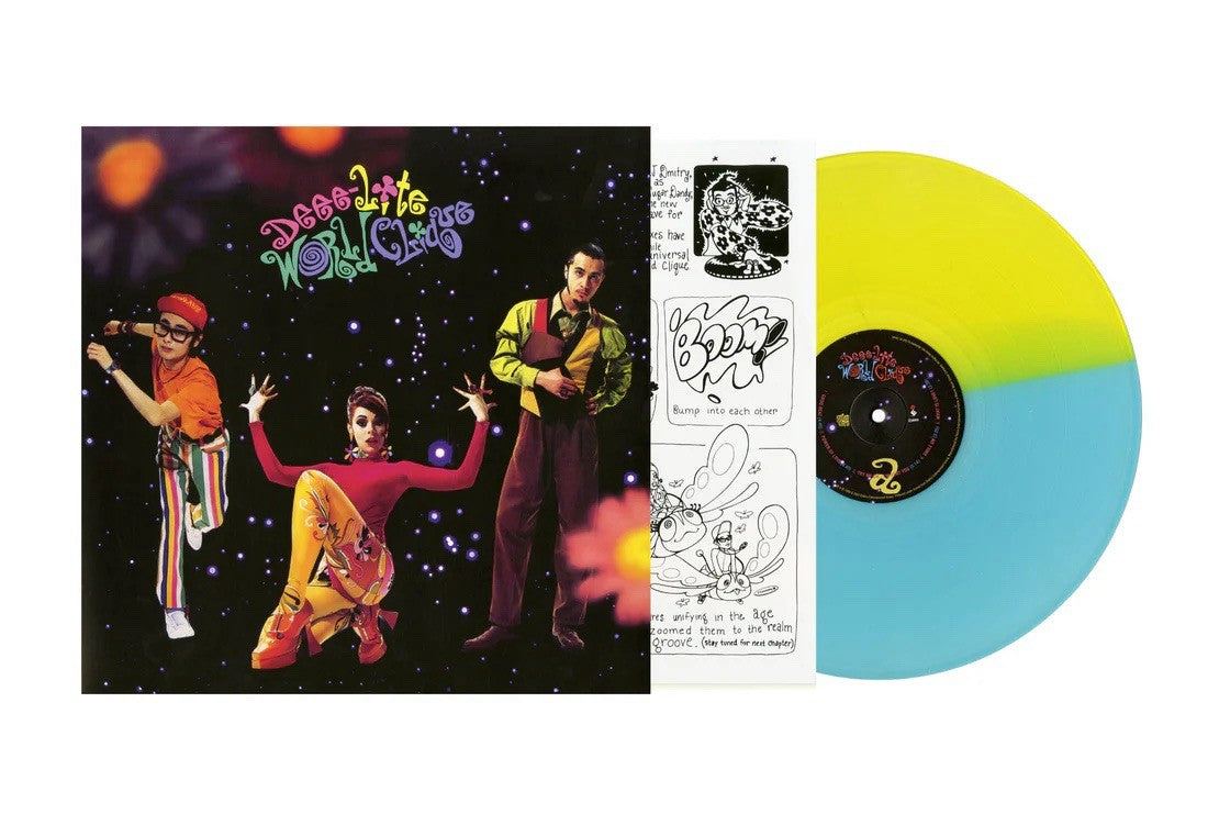 Deee-Lite World Clique Translucent Yellow & Ice Blue w/ Pixie Dust Vinyl LP /500