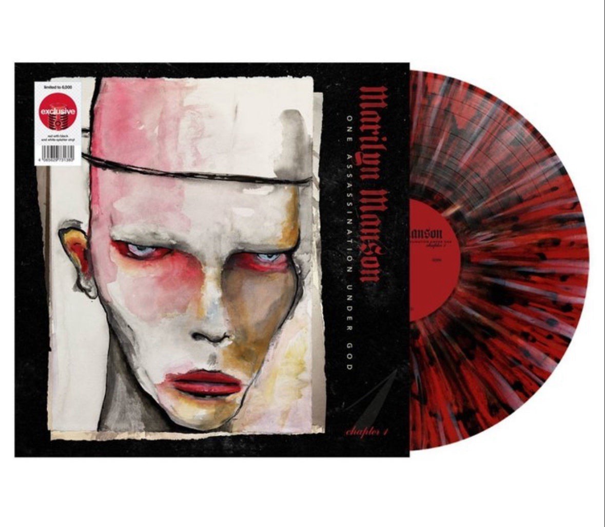 MARILYN MANSON - ONE ASSASSINATION UNDER GOD RED BLACK WHITE SPLATTER VINYL LP