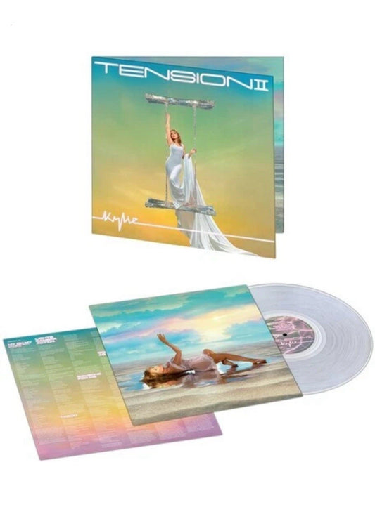 Kylie Minogue Signed - Tension II Crystal Clear Vinyl + Signed Art Print