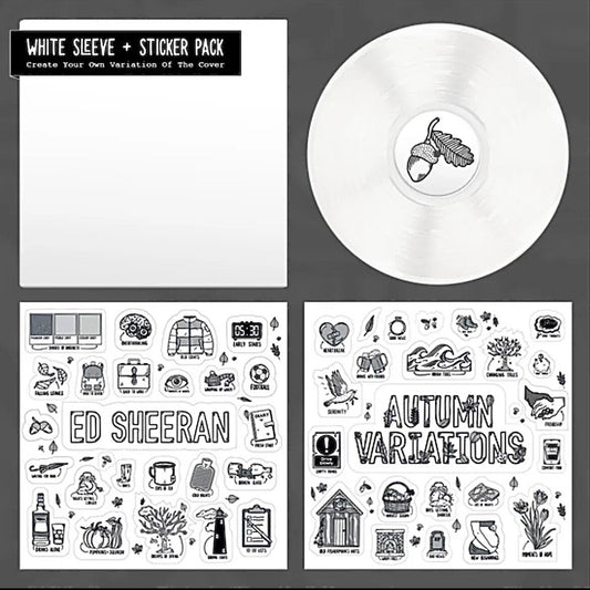 Ed Sheeran - Autumn Variations - Limited Edition WHITE Sticker Sheet Vinyl LP