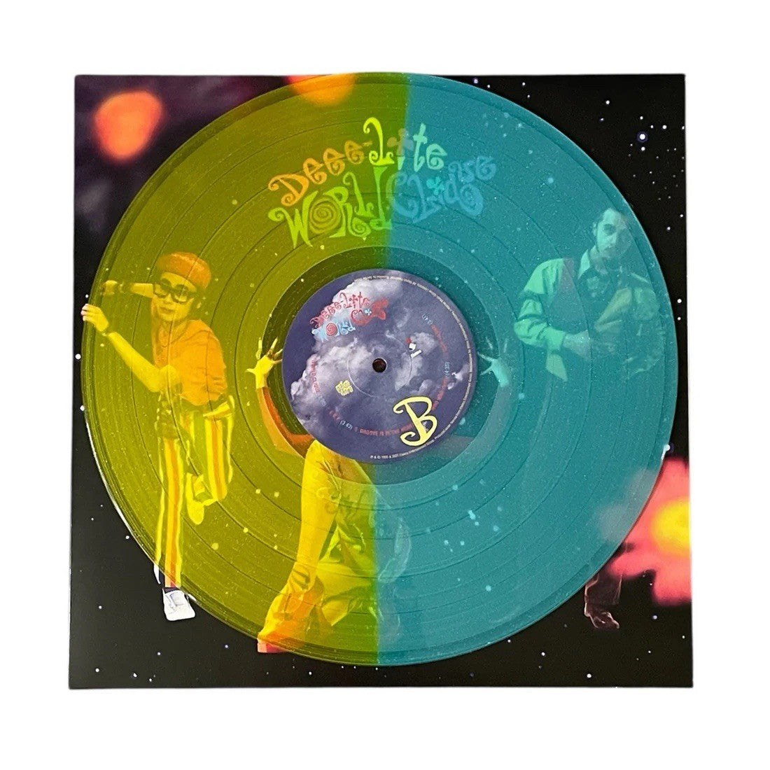 Deee-Lite World Clique Translucent Yellow & Ice Blue w/ Pixie Dust Vinyl LP /500