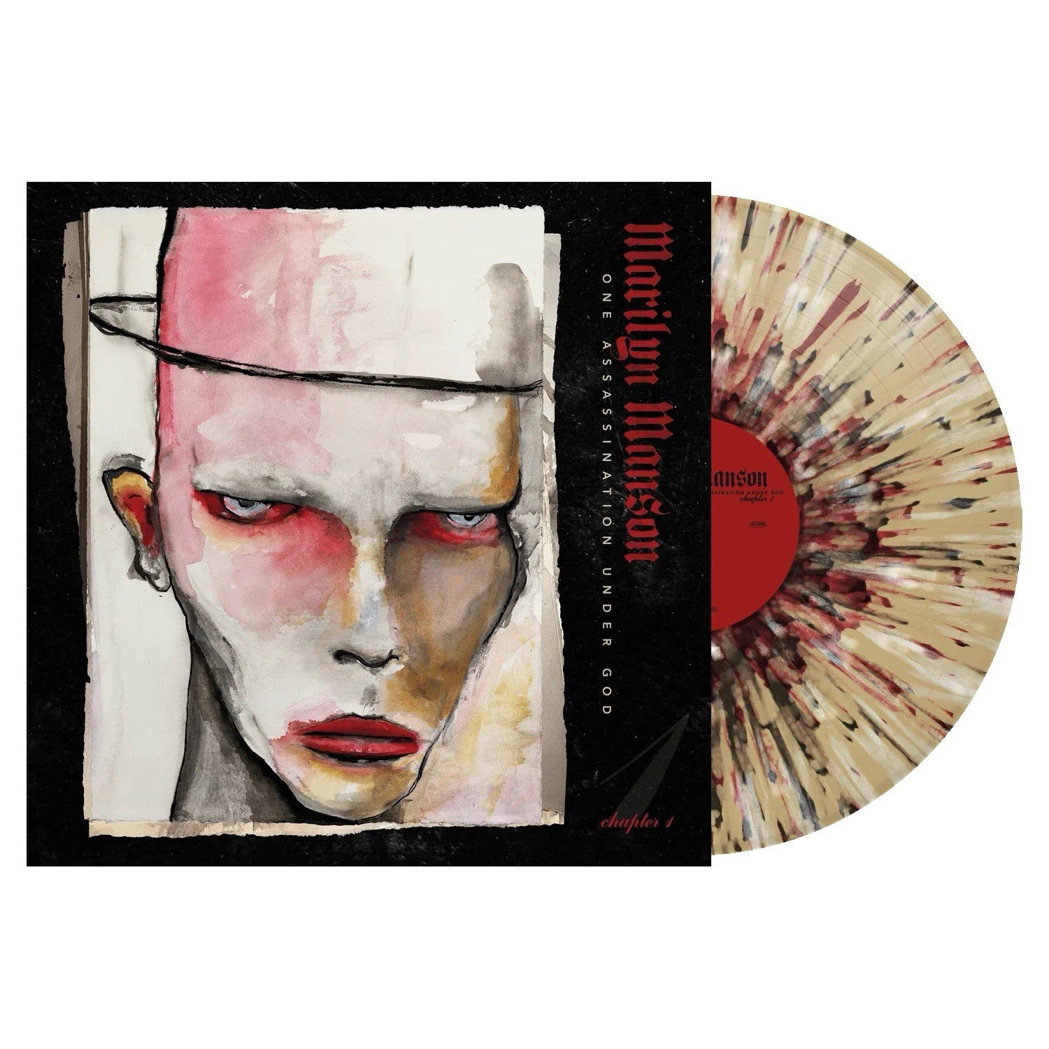 Marilyn Manson - One Assassination Under God Tan Black Bone Red Vinyl (Ltd 1250)