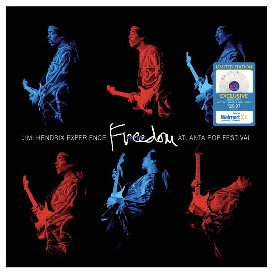 JIMI HENDRIX FREEDOM ATLANTA POP FESTIVAL VINYL! WHITE W/ RED, WHITE, BLUE LP 