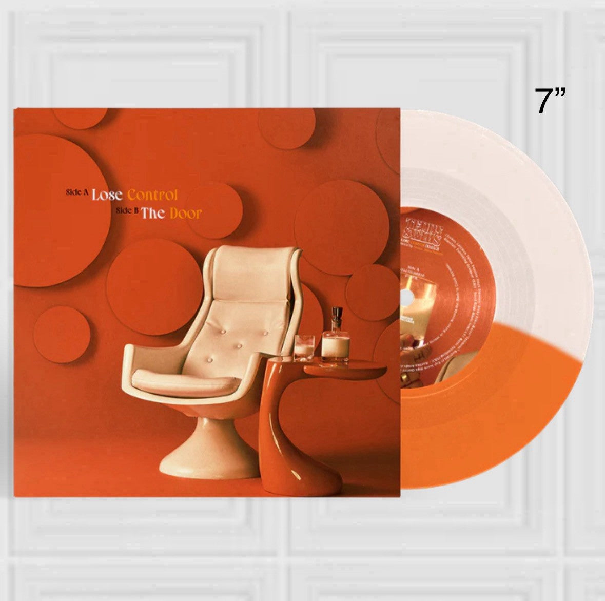 Teddy Swims - Lose Control The Door 7” Single, Milk/White Tangerine Vinyl