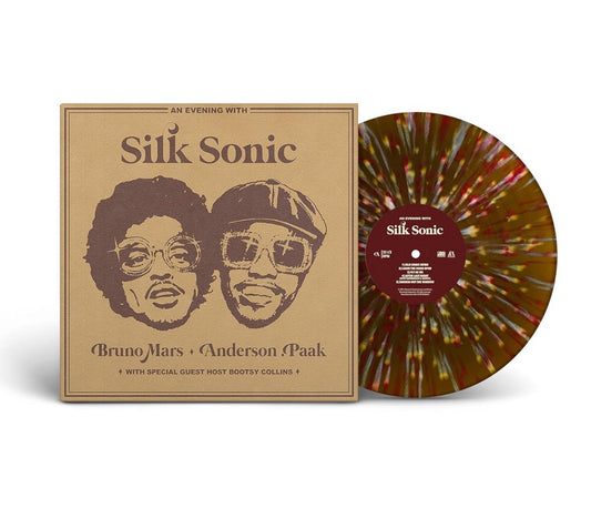 Bruno Mars, Anderson .Paak - Silk Sonic, Gold, White & Apple Red Splatter Vinyl