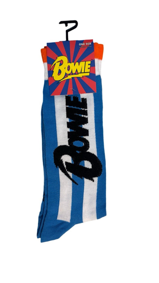 Bowie ⚡️ blue & orange crew socks , US Shoe Size 7-12