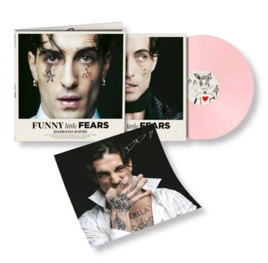 Damiano David - (Autographed) Funny Little Fears, Baby Pink LP  (Måneskin)
