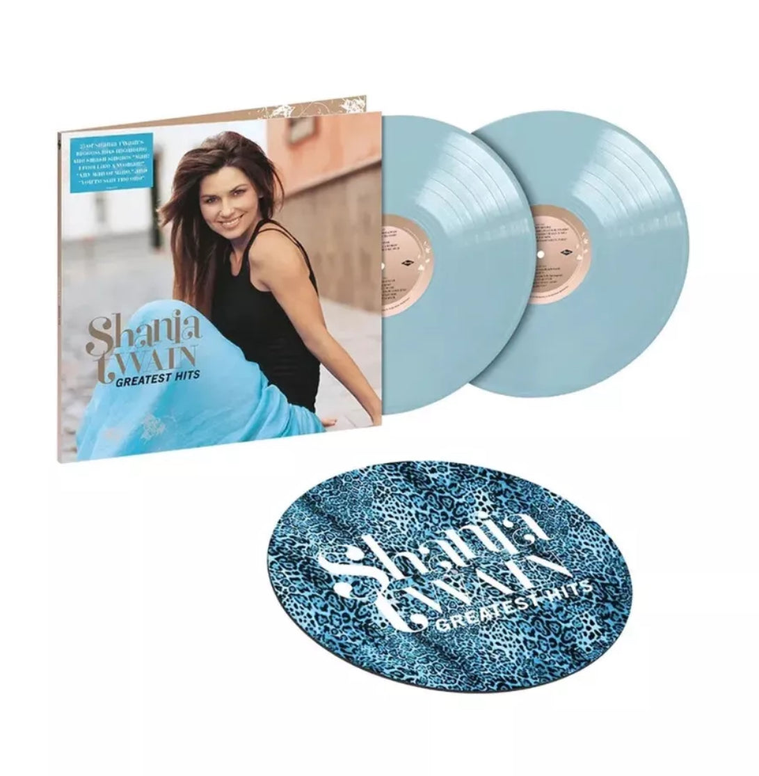 Shania Twain - Greatest Hits, Opaque Baby Blue Vinyl + Slipmat