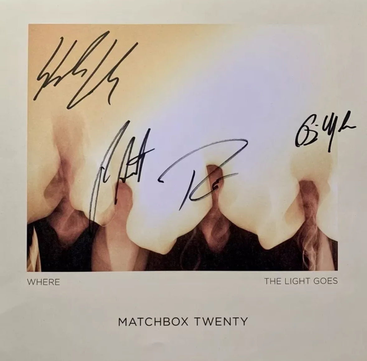 Matchbox Twenty - Where The Light Goes Vinyl LP + Autographed 12x12 Art Card Signed