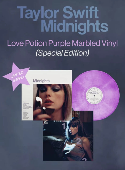 TAYLOR SWIFT - MIDNIGHTS, LOVE POTION PURPLE MARBLED VINYL