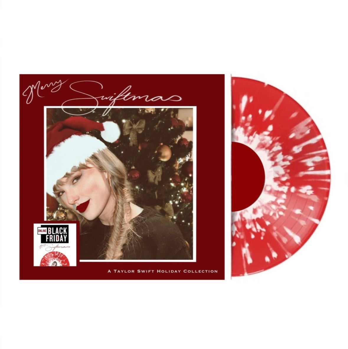 Taylor Swift - “Merry Swiftmas”, 2024 Holiday 10” Vinyl, Red w/ White Splatter