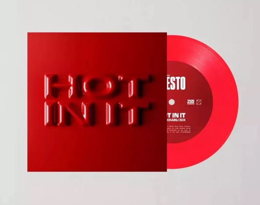 DJ Tiesto & Charli XCX - Hot In it, 7” NEON CORAL RED Vinyl